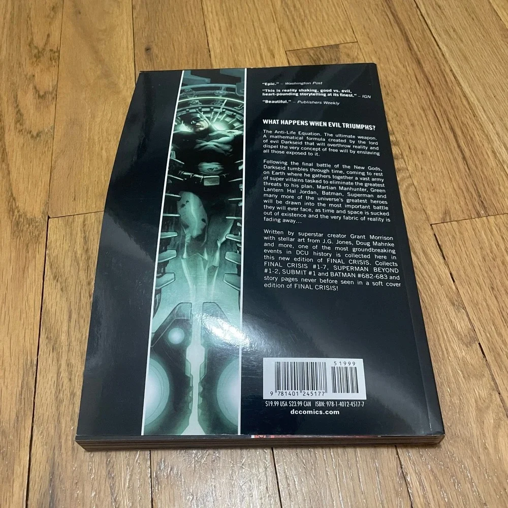 DC Comics Final Crisis Softcover Graphic Novel Grant Morrison J.G. Jones TPB